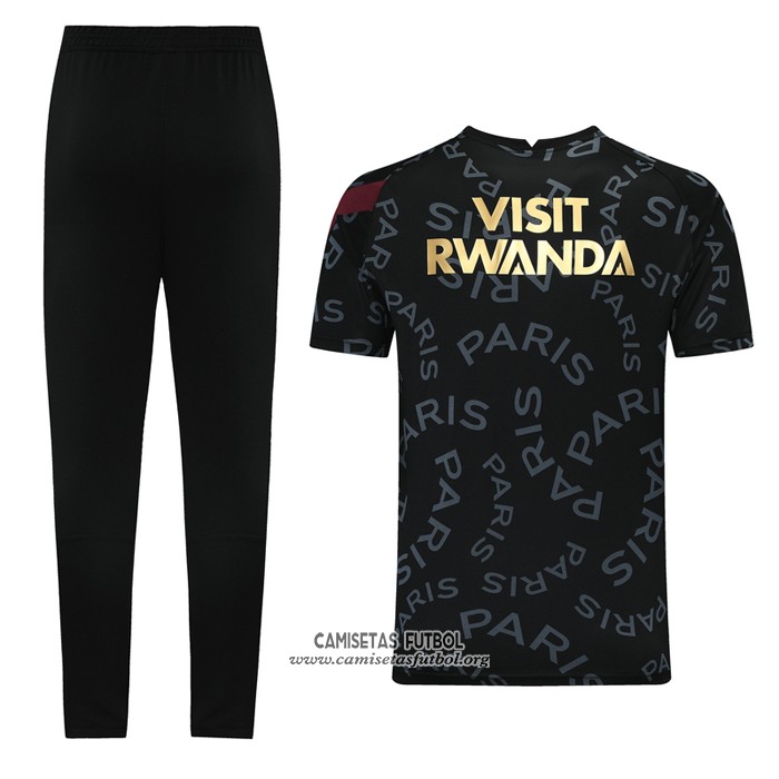 Chandal del Paris Saint-Germain Jordan Manga Corta 2021 Negro